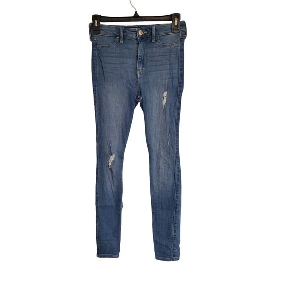 Women's Junior's Hollister Distressed High Rise Jean Legging | Size 1 Short - Picture 1 of 11